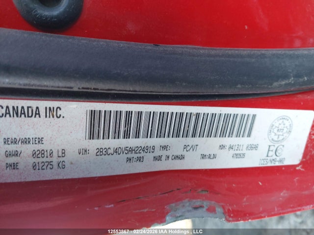 Aukcja sprzedaży 2010 Dodge Challenger Se/sxt, vin: 2B3CJ4DV5AH224919, numer aukcji: 12553867