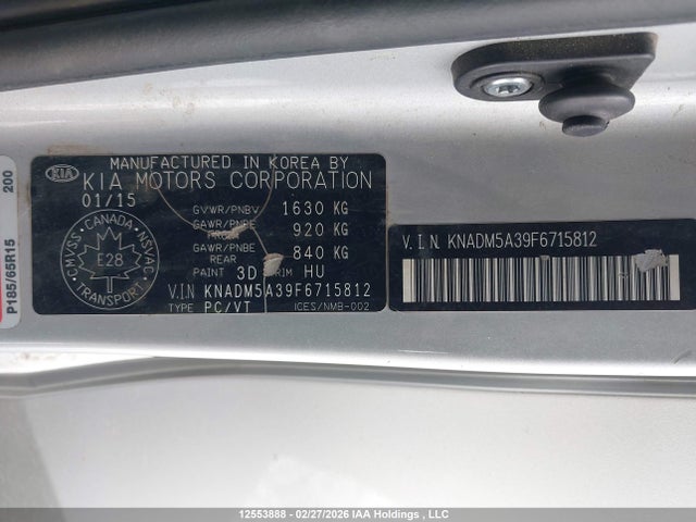 Продажа на аукционе авто 2015 Kia Rio Lx, vin: KNADM5A39F6715812, номер лота: 12553888