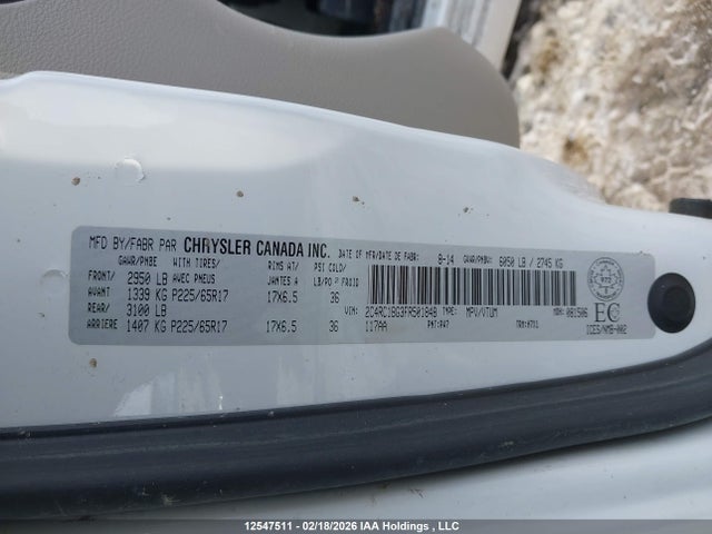 2C4RC1BG3FR501848 Chrysler Town &amp; Country Touring