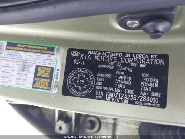 Aukcja sprzedaży 2011 Kia Soul +/!/sport, vin: KNDJT2A25B7284016, numer aukcji: 12553985