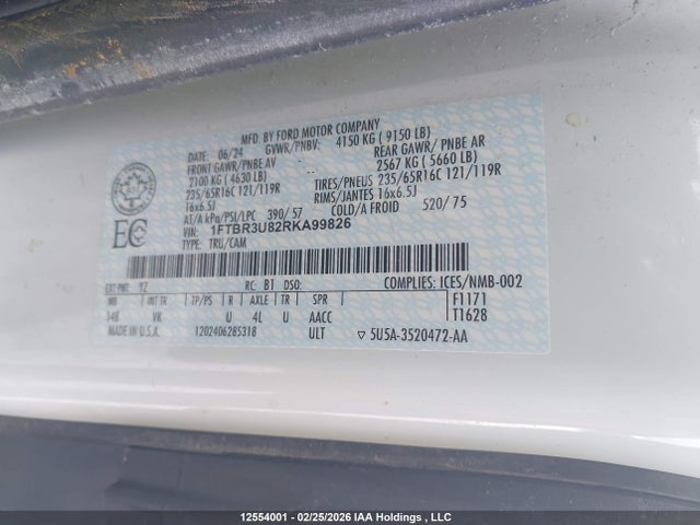1FTBR3U82RKA99826 Ford Transit T-250