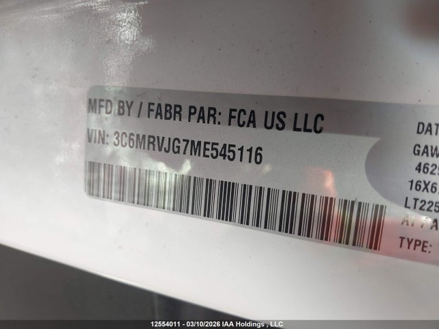 RAM Promaster 3500 3500 High 2021 3C6MRVJG7ME545116 Image 9