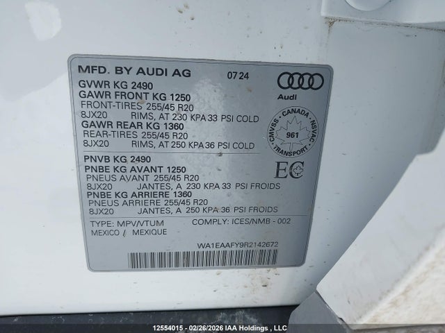 WA1EAAFY9R2142672 Audi Q5 45 Progressiv