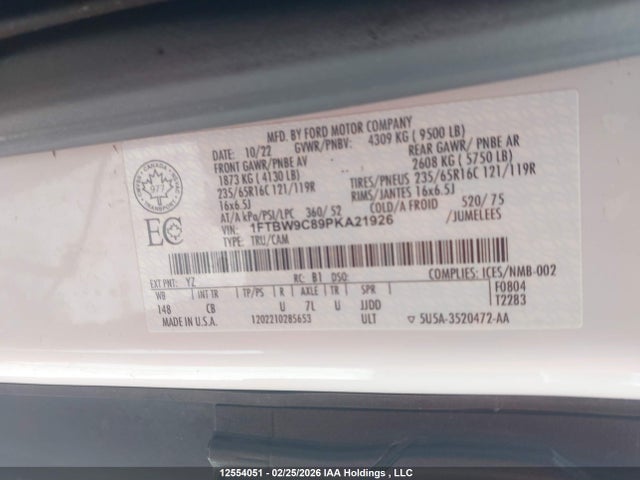 1FTBW9C89PKA21926 Ford Transit T-350