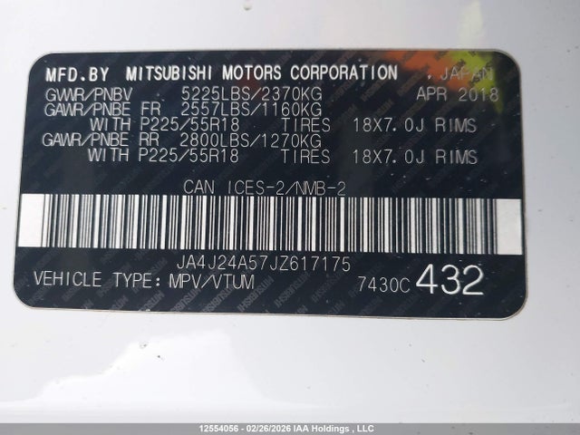 JA4J24A57JZ617175 Mitsubishi Outlander Phev Gt/se