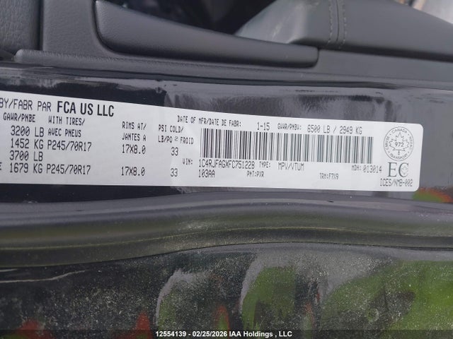 1C4RJFAGXFC751228 Jeep Grand Cherokee Laredo