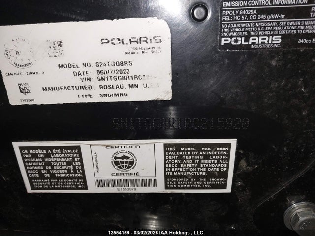 SN1TGG8R1RC215920 Polaris Khaos