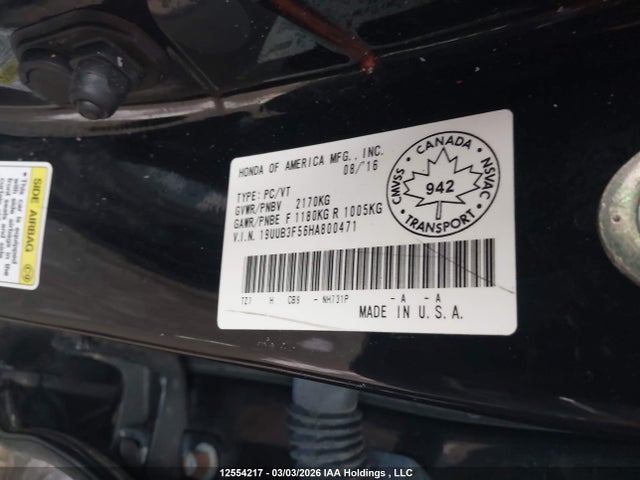 19UUB3F56HA800471 Acura TLX TECH