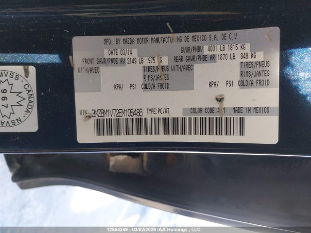 Mazda Mazda3 Gs-sky 2014 3MZBM1V72EM105486 Image 9