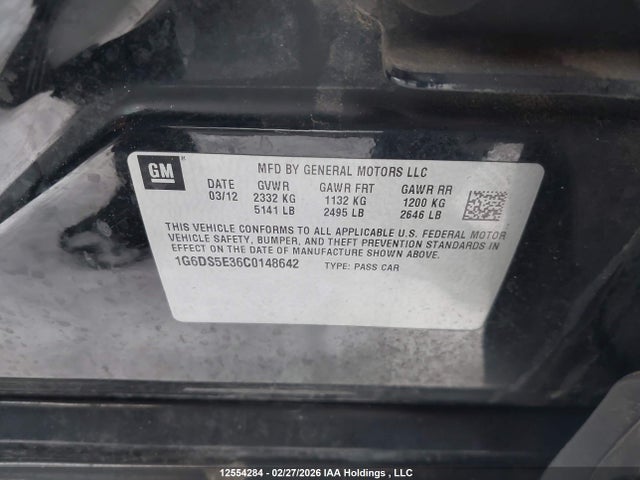Продаж на аукціоні авто 2012 Cadillac Cts Premium Collection, vin: 1G6DS5E36C0148642, номер лоту: 12554284