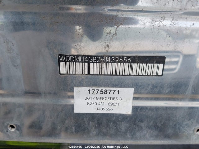 WDDMH4GB2HJ439656 Mercedes-Benz B 250 4matic Sports Tourer