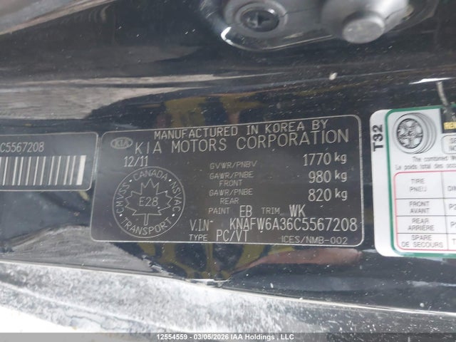 Aukcja sprzedaży 2012 Kia Forte Koup, vin: KNAFW6A36C5567208, numer aukcji: 12554559