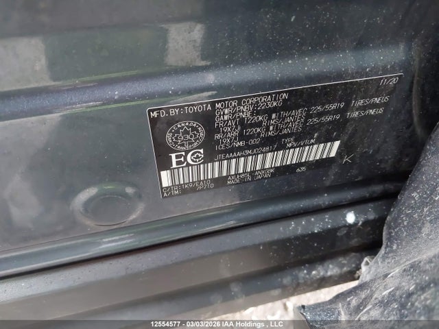 Toyota Venza Xle 2021 JTEAAAAH3MJ024817 Image 9