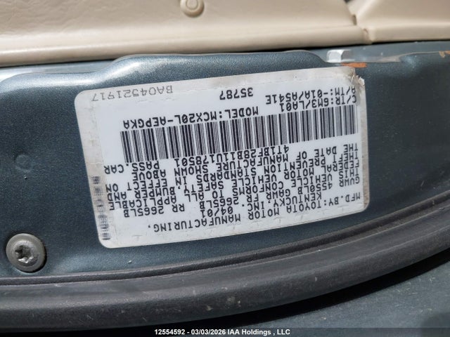 12554592 :رقم المزاد ، 4T1BF28B11U178501 vin ، 2001 Toyota Avalon Xls مزاد بيع