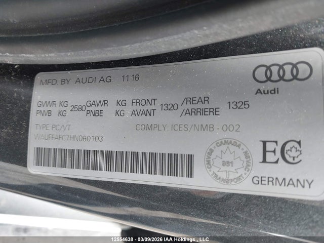 Audi S6 4.0t 2017 WAUFFAFC7HN080103 Image 9