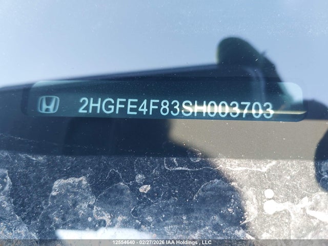 Продаж на аукціоні авто 2025 Honda Civic Sport/sport Touring, vin: 2HGFE4F83SH003703, номер лоту: 12554640