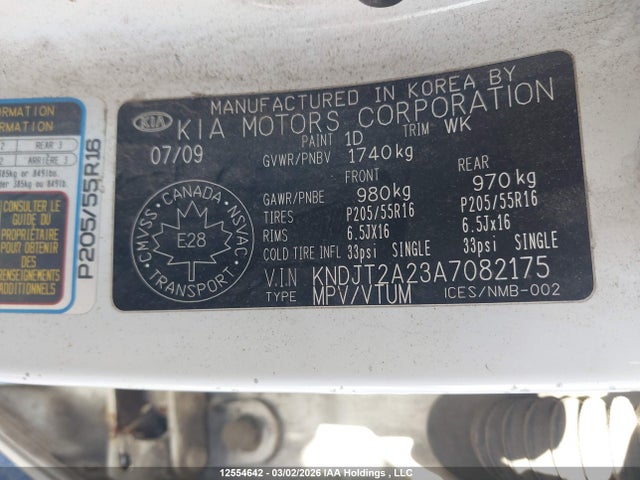 Aukcja sprzedaży 2010 Kia Soul +/!/sport, vin: KNDJT2A23A7082175, numer aukcji: 12554642