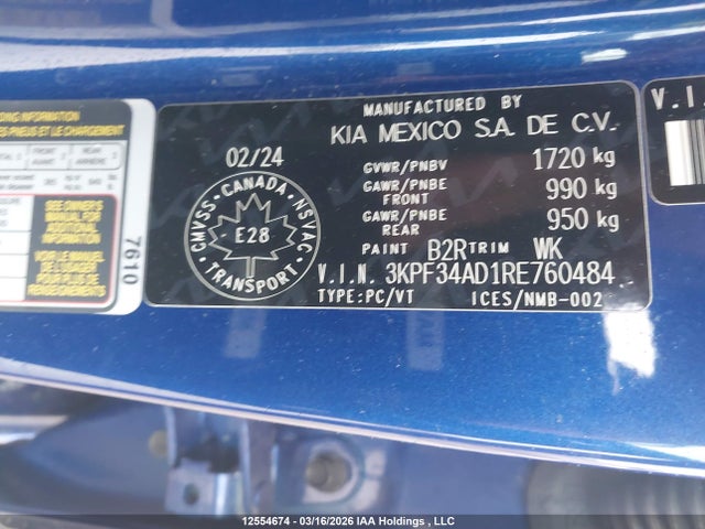 3KPF34AD1RE760484 KIA Forte Ex/ex Premium/ex+/gt-line