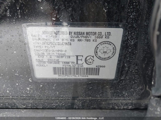 3N1CP5CV7SL479684 Nissan Kicks Play Sv