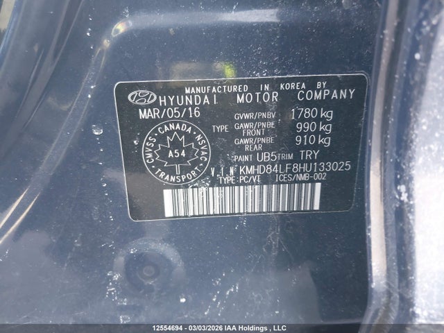 KMHD84LF8HU133025 Hyundai Elantra Se/value/limited