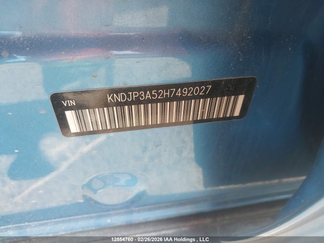 12554760 :رقم المزاد ، KNDJP3A52H7492027 vin ، 2017 Kia Soul Ex/ex Premium/ex Tech/ex+ مزاد بيع