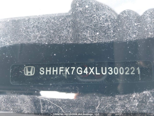 SHHFK7G4XLU300221 Honda Civic Sport