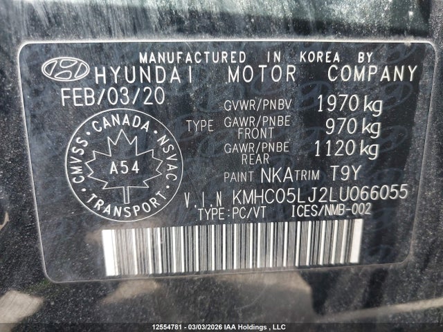 KMHC05LJ2LU066055 Hyundai Ioniq