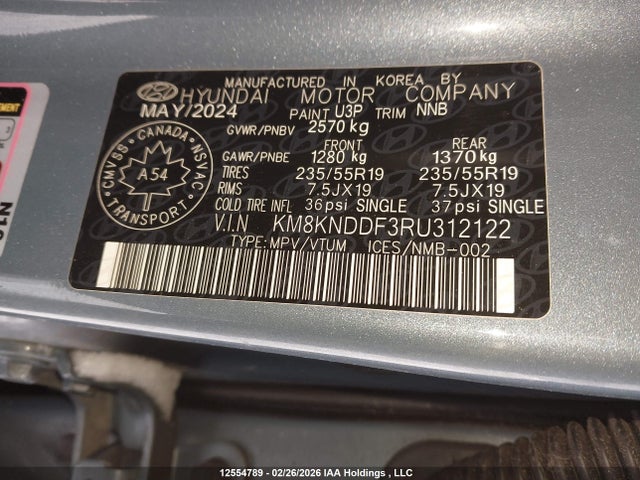 Продаж на аукціоні авто 2024 Hyundai Ioniq 5 Sel, vin: KM8KNDDF3RU312122, номер лоту: 12554789