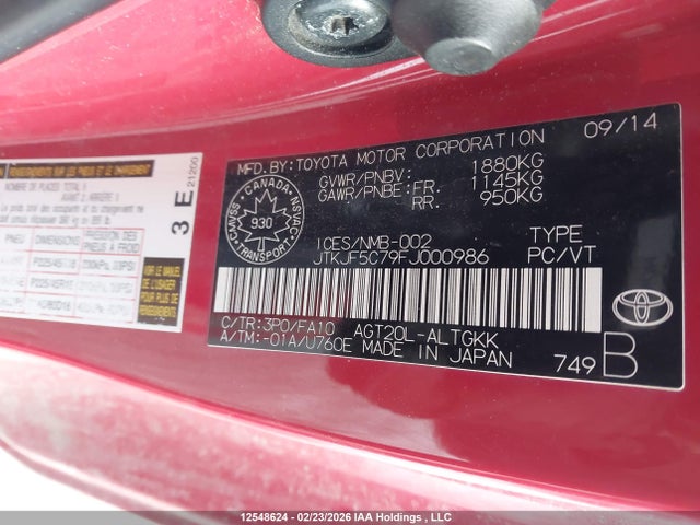 Scion TC 2015 JTKJF5C79FJ000986 Image 18