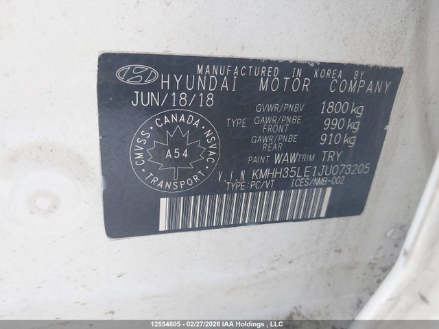 KMHH35LE1JU073205 Hyundai Elantra Gt Gl