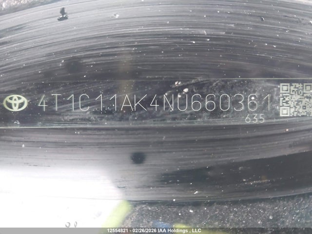 4T1C11AK4NU660361 Toyota CAMRY LE