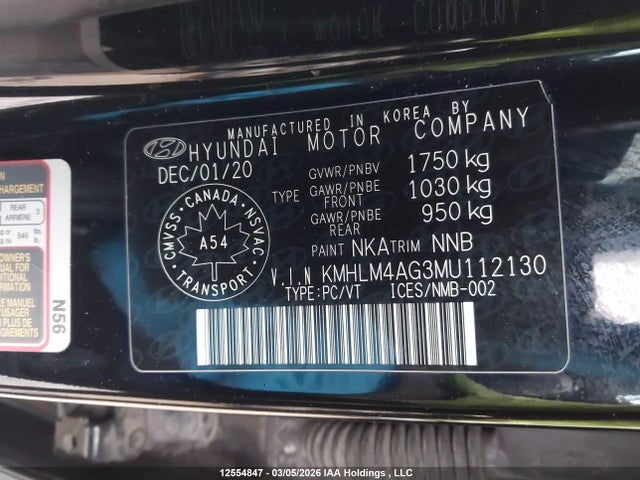 KMHLM4AG3MU112130 Hyundai Elantra Preferred Ivt