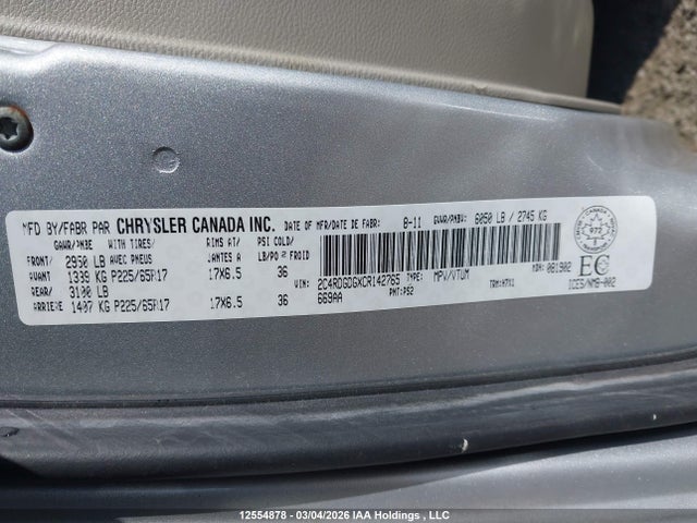 Aukcja sprzedaży 2012 Dodge Grand Caravan Crew, vin: 2C4RDGDGXCR142765, numer aukcji: 12554878