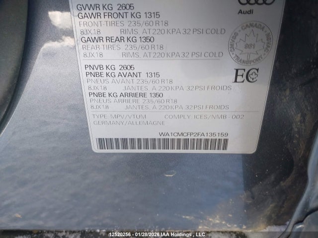 Audi Q5 3.0 Tdi Progressiv 2015 WA1CMCFP2FA135159 Image 9