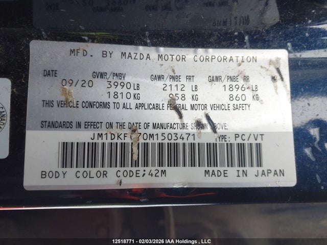 JM1DKFC70M1503471 Mazda Cx-3 Gs