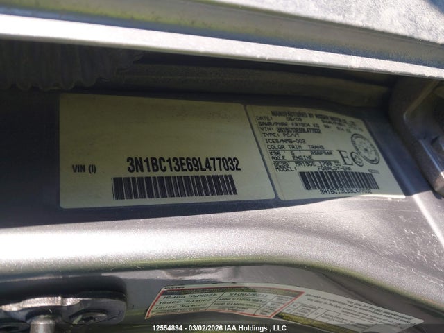 Auction sale of the 2009 Nissan Versa S/sl, vin: 3N1BC13E69L477032, lot number: 12554894