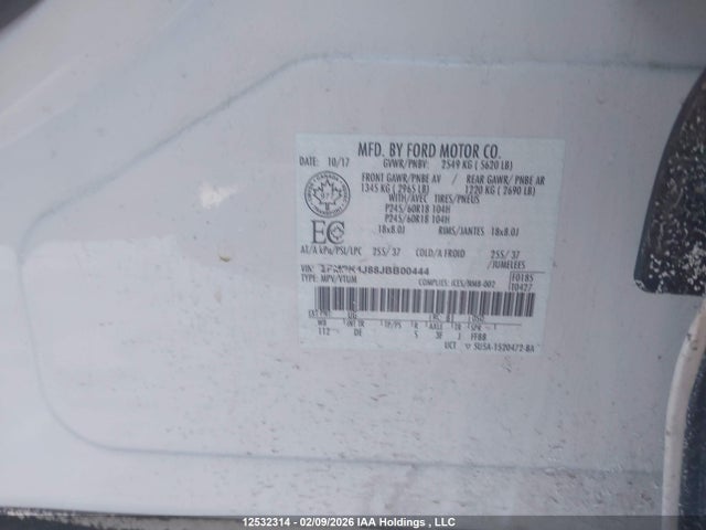 Продажа на аукционе авто 2018 Ford Edge Sel, vin: 2FMPK4J88JBB00444, номер лота: 12532314