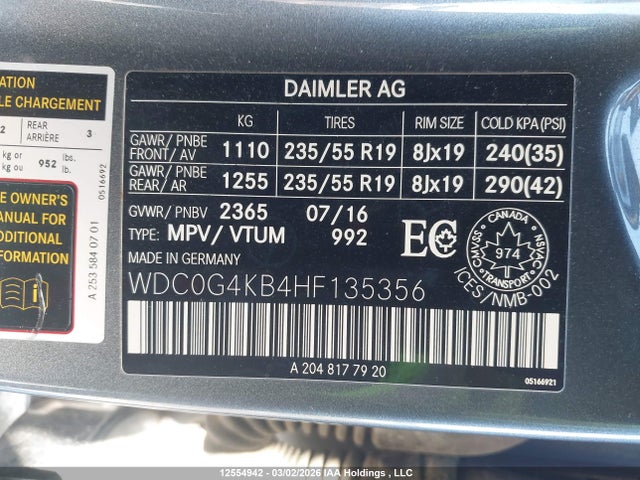 WDC0G4KB4HF135356 Mercedes-Benz Glc 300 4matic