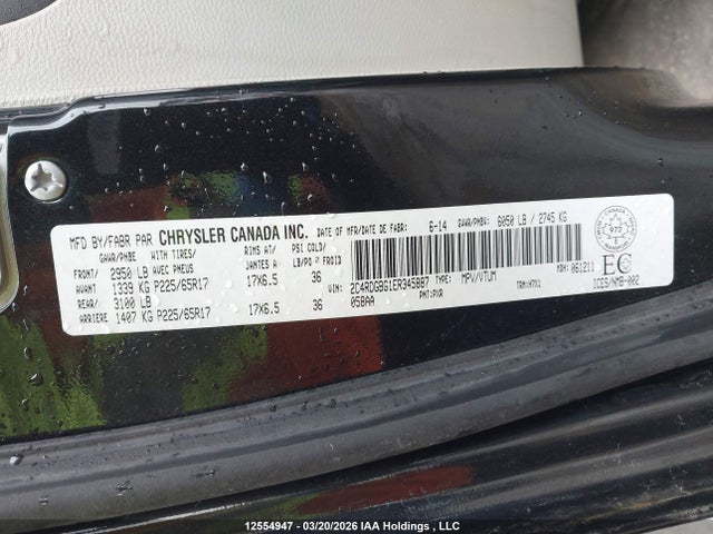 2C4RDGBG1ER345887 Dodge Grand Caravan Se