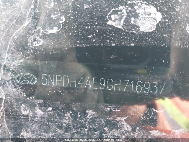 5NPDH4AE9GH716937 Hyundai Elantra