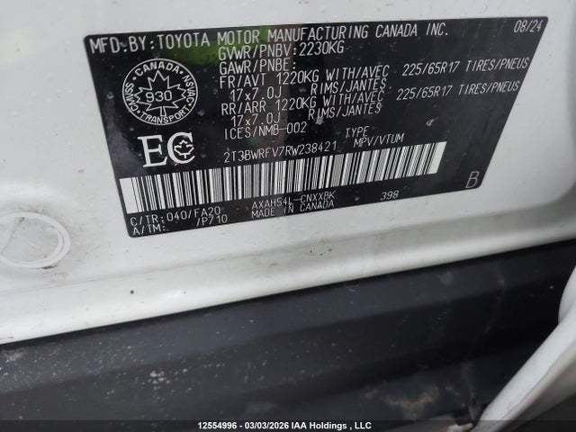 2T3BWRFV7RW238421 Toyota RAV4 LE