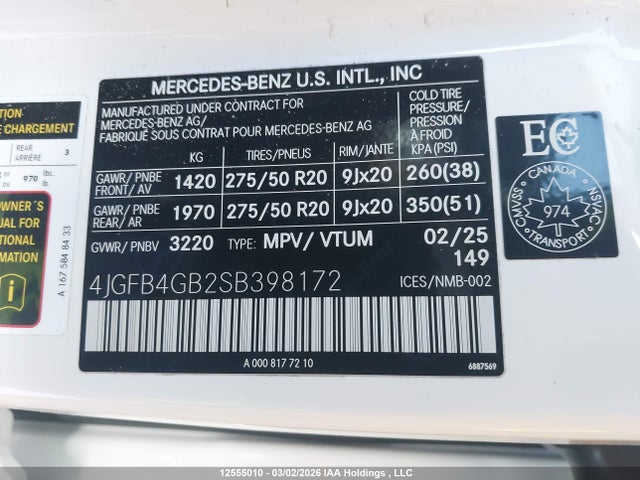 Продажа на аукционе авто 2025 Mercedes-benz Gle 450 Plug-in Hybrid 4matic, vin: 4JGFB4GB2SB398172, номер лота: 12555010