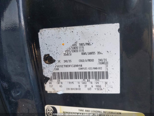 Aukcja sprzedaży 2013 Ford F150 Supercrew, vin: 1FTFW1ET8DFC29918, numer aukcji: 12555034