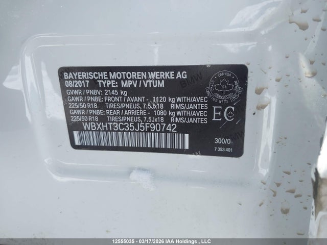 Aukcja sprzedaży 2018 Bmw X1 Xdrive28i, vin: WBXHT3C35J5F90742, numer aukcji: 12555035
