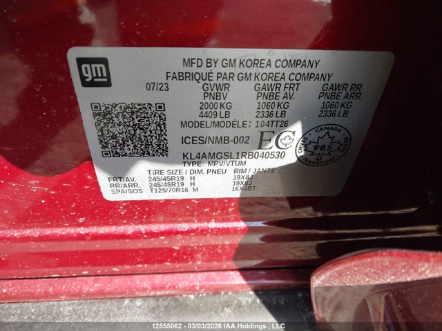 KL4AMGSL1RB040530 Buick Encore Gx Avenir Awd