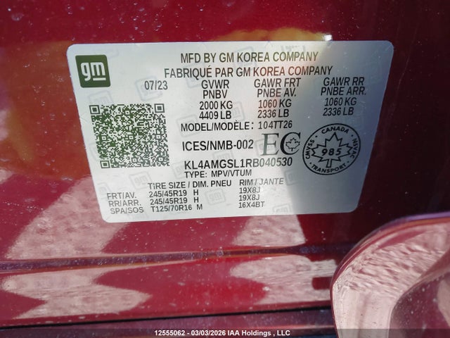KL4AMGSL1RB040530 Buick Encore Gx Avenir Awd