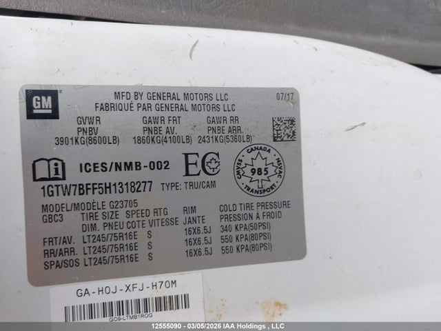 1GTW7BFF5H1318277 GMC GMC