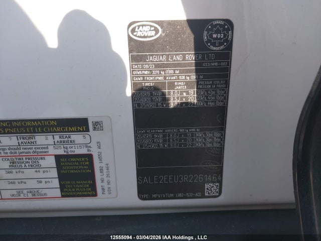 SALE2EEU3R2261464 Land Rover Defender 110