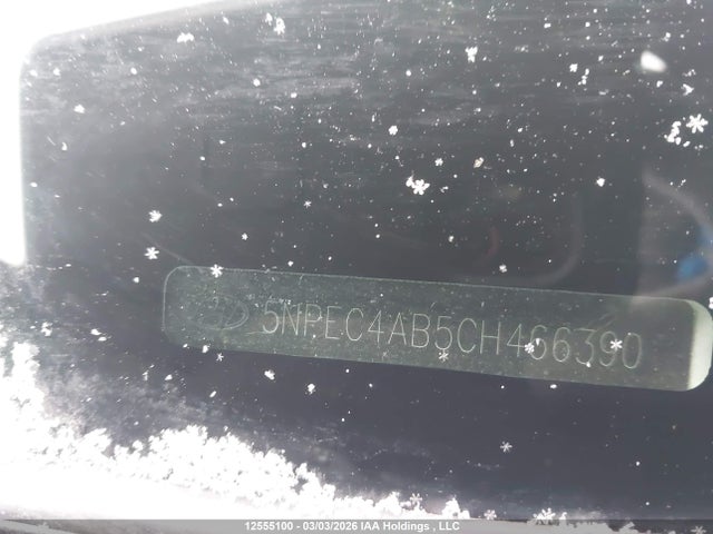 12555100 :رقم المزاد ، 5NPEC4AB5CH466390 vin ، 2012 Hyundai Sonata مزاد بيع