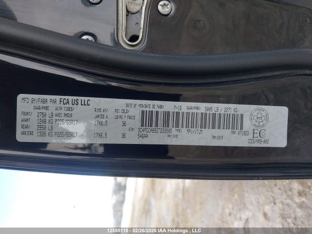 3C4PDCAB9GT233585 Dodge Journey Cvp/se Plus